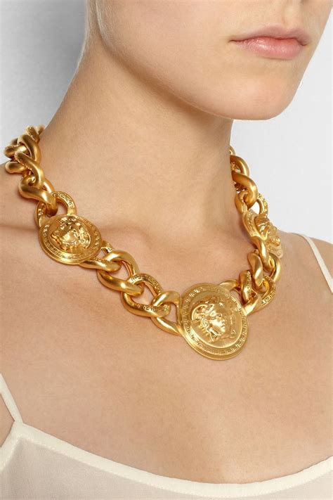 versace gold silver|versace necklace real gold.